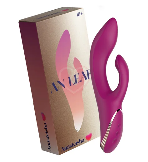 Вибратор с клиторальным стимулятором Anasteisha An Leaf и подвижным кончиком фото 4