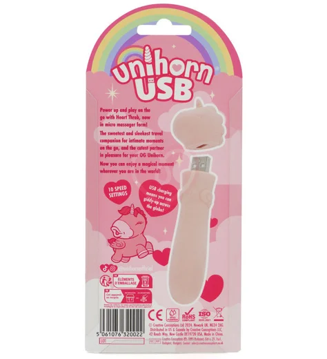 Вибропуля Unihorn Usb Heart Throb светло-розовая фото 4