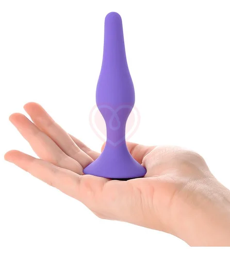 Силиконовая анальная пробка ToyFa A-Toys небольшая фиолетовая фото 4
