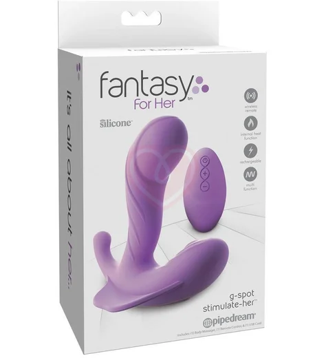 Вибратор для зоны G пультом ДУ и эффектом нагрева G-Spot Stimulate-Her сиреневый фото 5