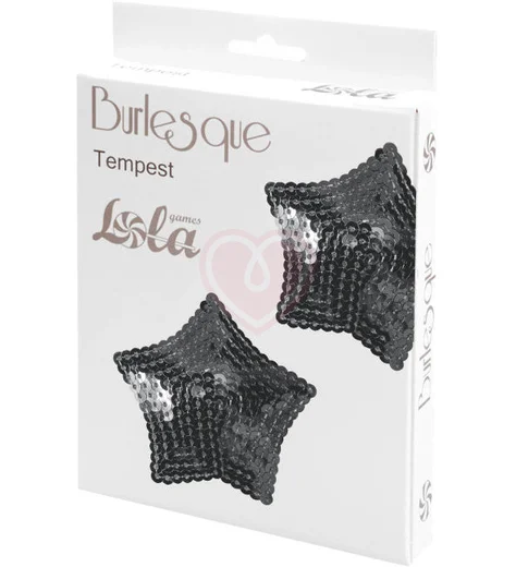 Пэстисы Burlesque Tempest звездочки из пайеток чёрные фото 2