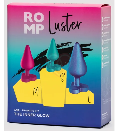 Набор анальных пробок Romp Luster с основанием сердечком фото 2