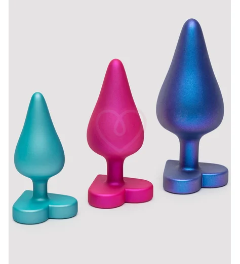 Набор анальных пробок Romp Luster с основанием сердечком фото 5