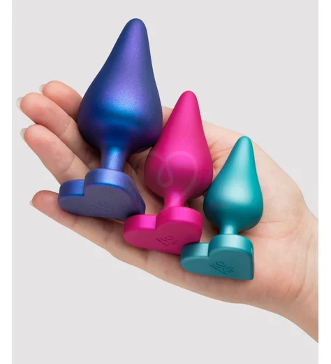 Набор анальных пробок Romp Luster с основанием сердечком фото 6