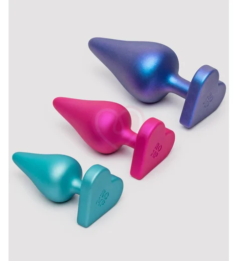 Набор анальных пробок Romp Luster с основанием сердечком фото 9