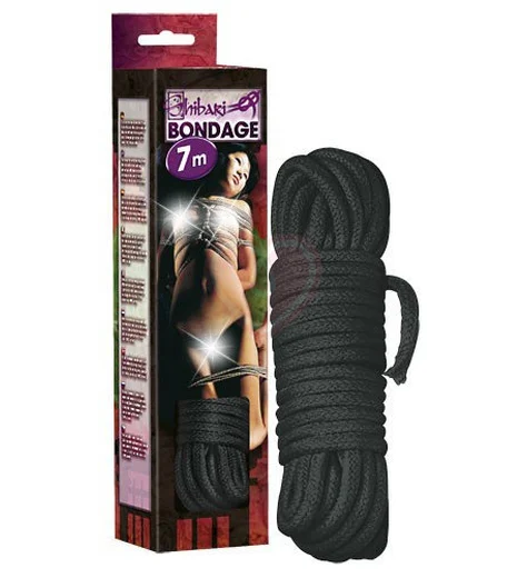 Хлопковая верёвка Shibari Bondage для связывания Шибари 7м чёрная фото 2