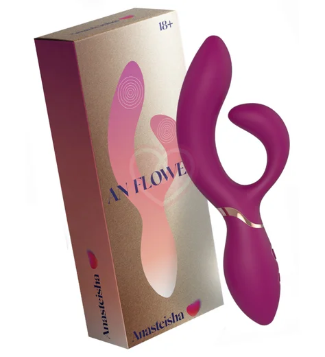 Вибратор с клиторальным стимулятором Anasteisha An Flower фото 5