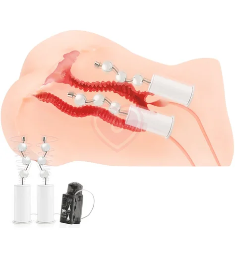 Мастурбатор вагина и анус с вибрацией Kokos Hanna Onahole Edition 001 с двойным слоем фото 5