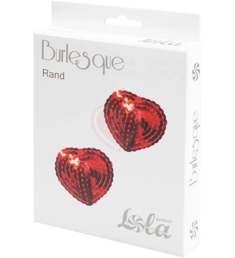 Пэстисы Burlesque Rand сердечки из пайеток красные фото 4