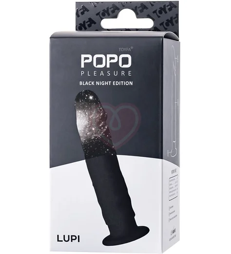 Реалистичный фаллоимитатор на присоске Popo Pleasure by Toyfa чёрный фото 5