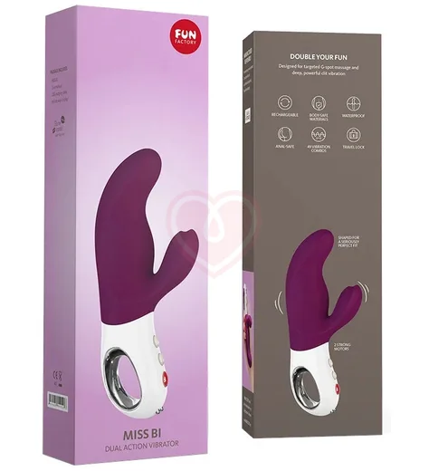 Вибратор со стимулятором клитора и точки G Fun Factory MiSS Bi фиолетовый фото 3