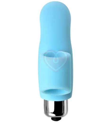 Вибронасадка на палец для точки G Jos Danko голубая фото 4