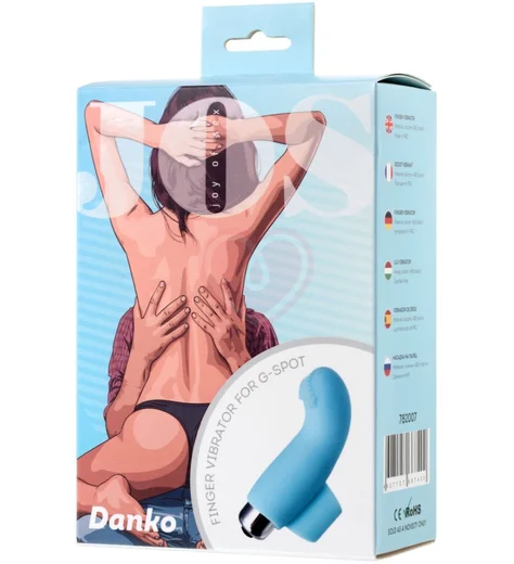 Вибронасадка на палец для точки G Jos Danko голубая фото 8