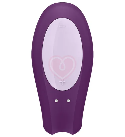 Вибратор для пар с управлением от приложения Satisfyer Double Joy фиолетовый фото 3
