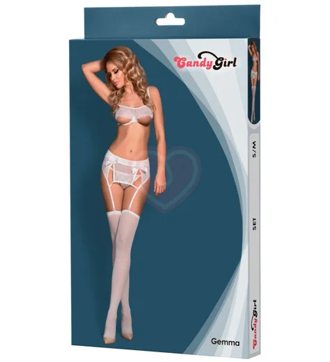 Нежный комплект белья Candy Girl Gemma белый фото 4