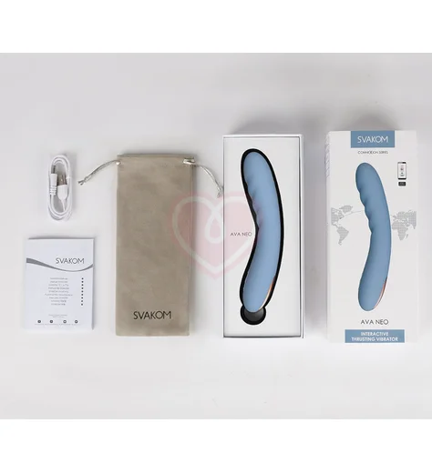 Вибратор с пульсацией Svakom Ava Neo и управлением от приложения голубой фото 4