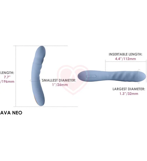 Вибратор с пульсацией Svakom Ava Neo и управлением от приложения голубой фото 6