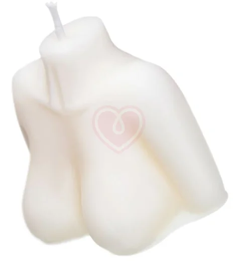 Декоративная свеча Женский силуэт Pecado BDSM белая фото 4