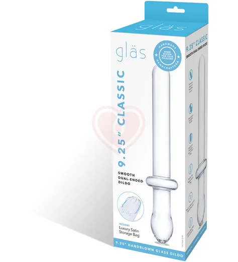 Прямой двусторонний стеклянный фаллоимитатор Glas Classic Handblown фото 6