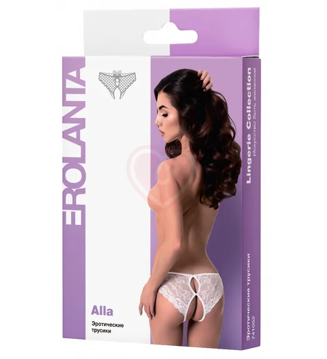 Кружевные трусики открытые внизу белые фото 4