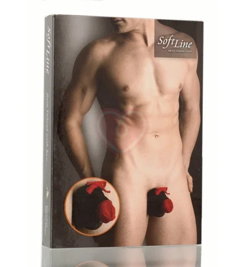 Трусы-мешок мужские чёрно-красные фото 3