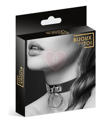 Чокер с колечком Bijoux Pour Toi чёрный фото 3