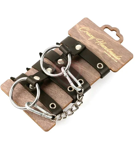 Кожаные наручники из двух ремешков Crazy Handmade фото 5