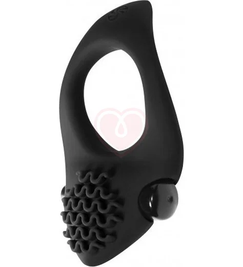 Эрекционное кольцо с вибропулей Pure Passion Midnight чёрное фото 2