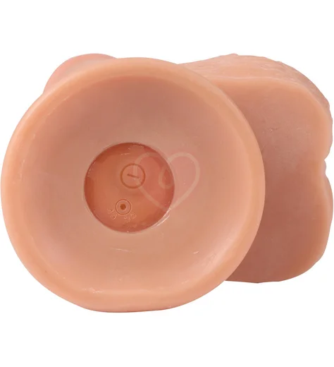 Реалистичный вибратор Real с пультом телесного цвета фото 14