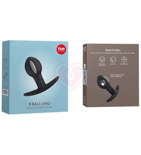Анальный шарик Fun Factory B Ball Uno чёрно-серый фото 3