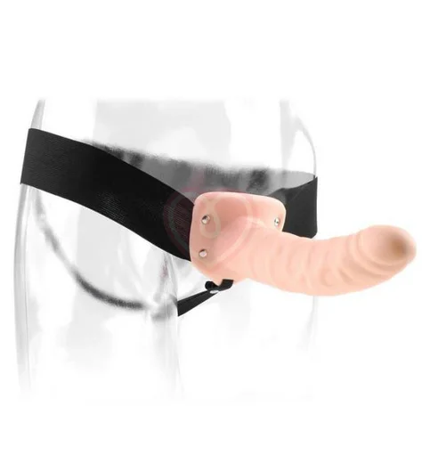 Реалистичный фаллопротез Pipedream Hollow Strap-on 20 см телесный фото 3