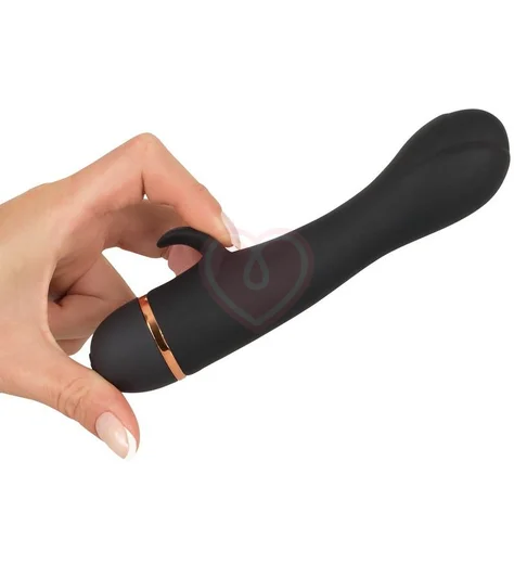 Вибратор с клиторальным лепестком Bendy Tulip чёрный фото 2