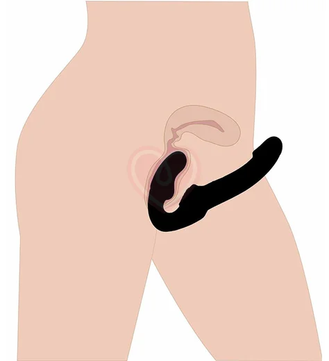 Безремневой страпон Strap U Revolver чёрный фото 3