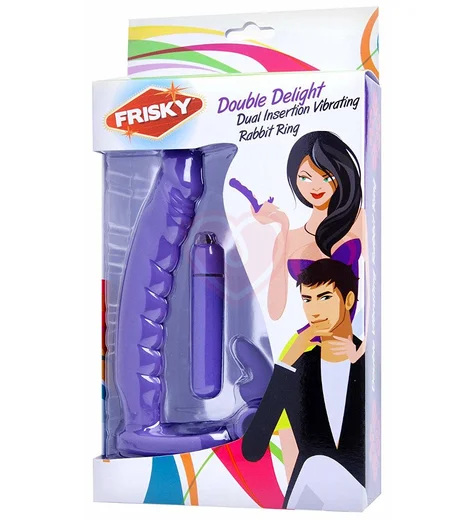 Насадка для двойного проникновения с клиторальным стимулятором Double Delight фото 2