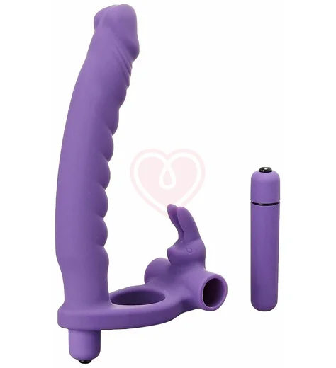 Насадка для двойного проникновения с клиторальным стимулятором Double Delight фото 4