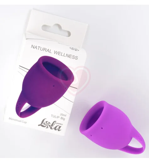 Менструальная чаша Lola Natural Wellness Tulip 20 мл фиолетовая фото 2