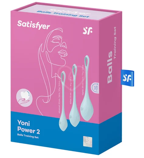 Набор из 3 вагинальных шариков Satisfyer Yoni Power 2 голубой фото 5