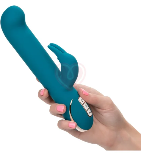 Вибратор-кролик с подвижной головкой Signature Rocking G Rabbit бирюзовый фото 4