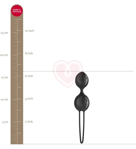 Вагинальные шарики Fun Factory Smartballs Duo черные фото 4