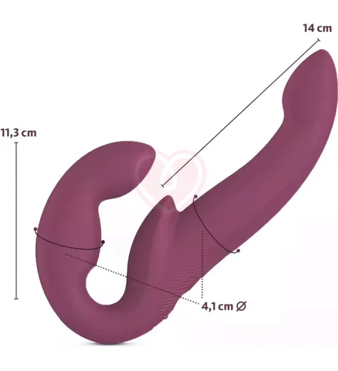 Безремневой страпон Fun Factory Share Vibe Pro бордовый фото 7