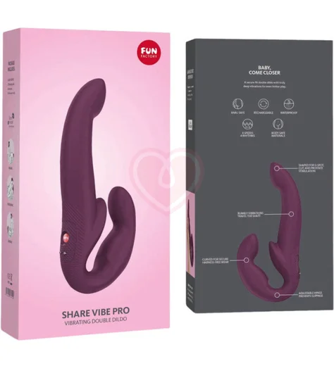 Безремневой страпон Fun Factory Share Vibe Pro бордовый фото 8