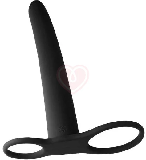 Насадка для двойного проникновения Pure Passion Gimlet 16 см чёрная фото 3