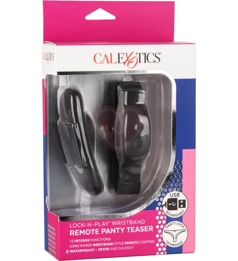 Вибратор для клитора с креплением и браслетом Lock-N-Play Wristband Panty Teaser черный фото 12