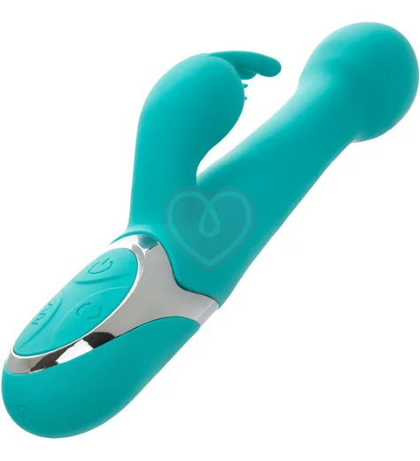 Вибратор-кролик Enchanted Oscillate с вращением голубой фото 4