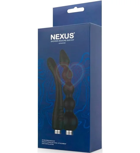 Набор из 2 насадок для анального душа Nexus Advanced чёрный фото 6