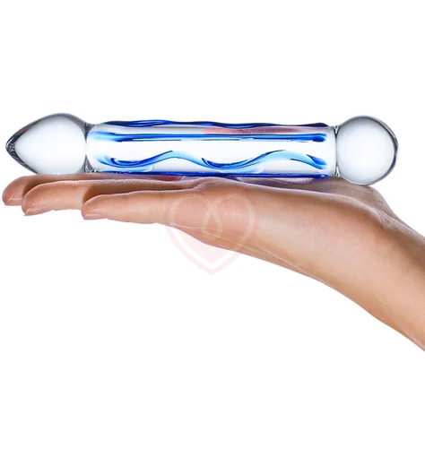 Текстурированный фаллоимитатор из стекла Glas Full Tip фото 4