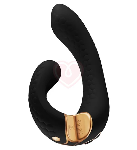 Вибратор с клиторальным стимулятором Shunga MIYO чёрный фото 2