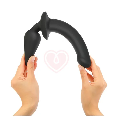 Двусторонний фаллоимитатор Strap-On-Me Switch Plug-In Semi-Realistic Dildo L чёрный фото 2