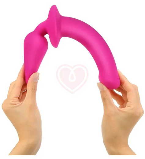 Двусторонний фаллоимитатор Strap-On-Me Switch Plug-In Semi-Realistic Dildo L розовый фото 2