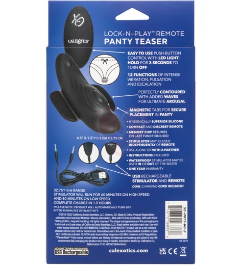 Вибратор для клитора с креплением Lock-N-Play Panty Teaser черный фото 2